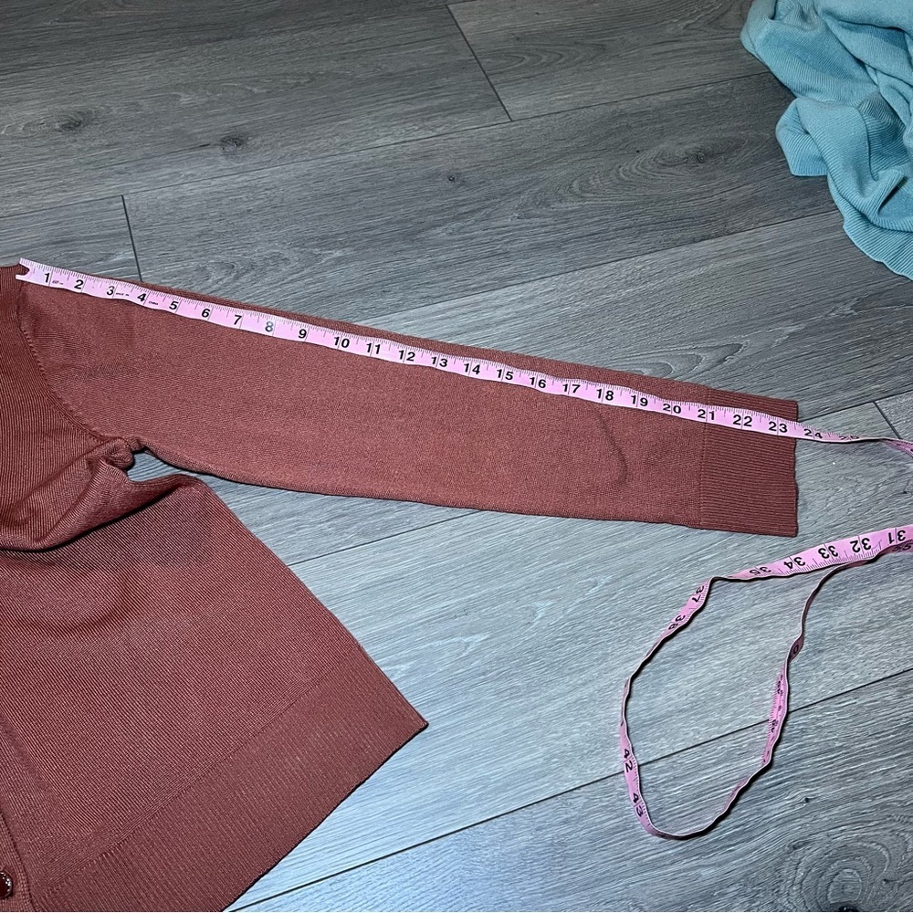 Brown Cardigan Sweater Women’s Size XLarge By Dear Rose With Imperfections Read - Picture 8 of 11